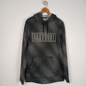 Puma Hoodie Mens Small Warm Cell Thermal Logo Comfy Kangaroo Pocket Athletic